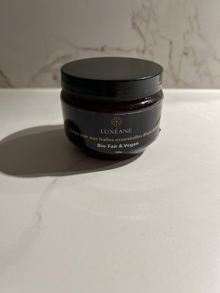 Savon Noir à l’Eucalyptus Bio - Soin Purifiant pour une Peau Éclatante