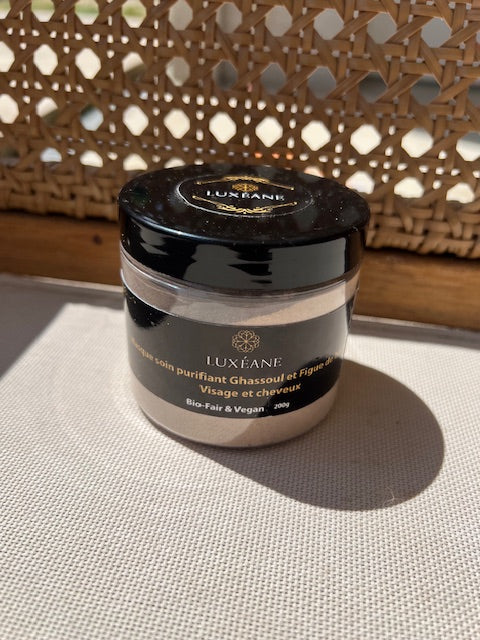 🌿Masque Purifiant Ghassoul & Figue de Barbarie - Visage & Cheveux (Format Poudre)