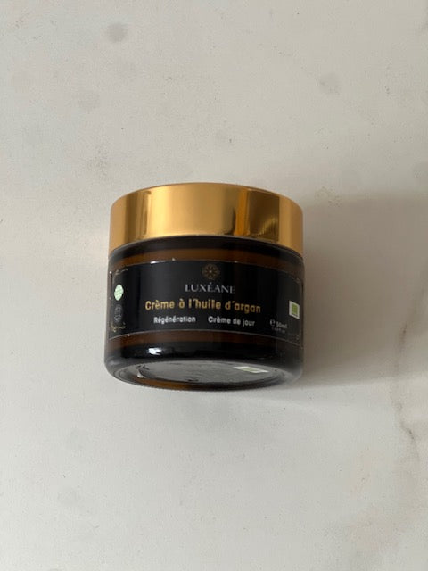 🌞 Crème de Jour Hydratante à l’Huile d’Argan – Éclat & Protection
